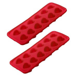 Kit 2 Formas Gelo Coração 12 Cavidades Feitas Silicone
