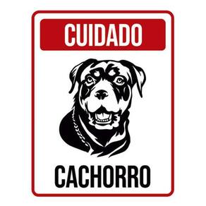 Kit 3 Placas Cuidado Cachorro Vertical 36X46