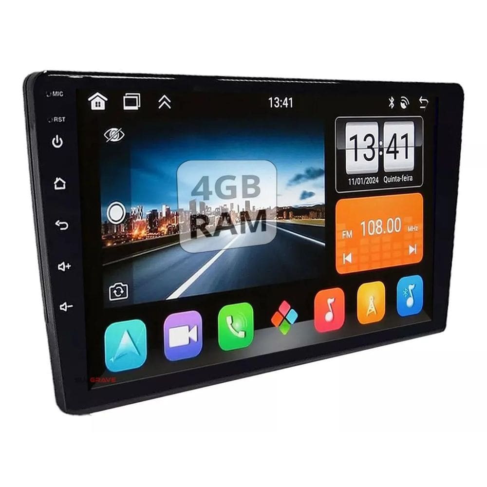 Multimidia Universal Android 13 Octacore 4Gb 64G 9 Polegadas