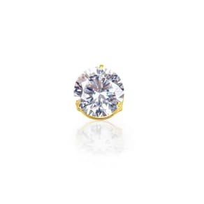 Pingente Ponto De Luz 6Mm Gota Zircônia Em Ouro 18K