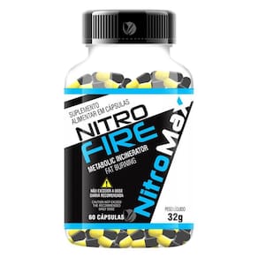 Suplemento Nitro Fire Termogênico Cafeína 420Mg 60 Cápsulas