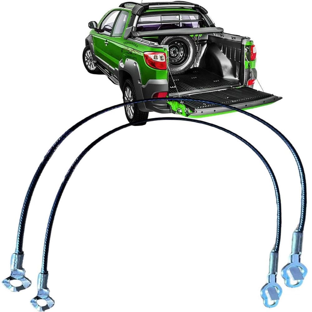 Par Cabo Aço Tampa Traseira Caçamba Strada G5 2014 A 2018