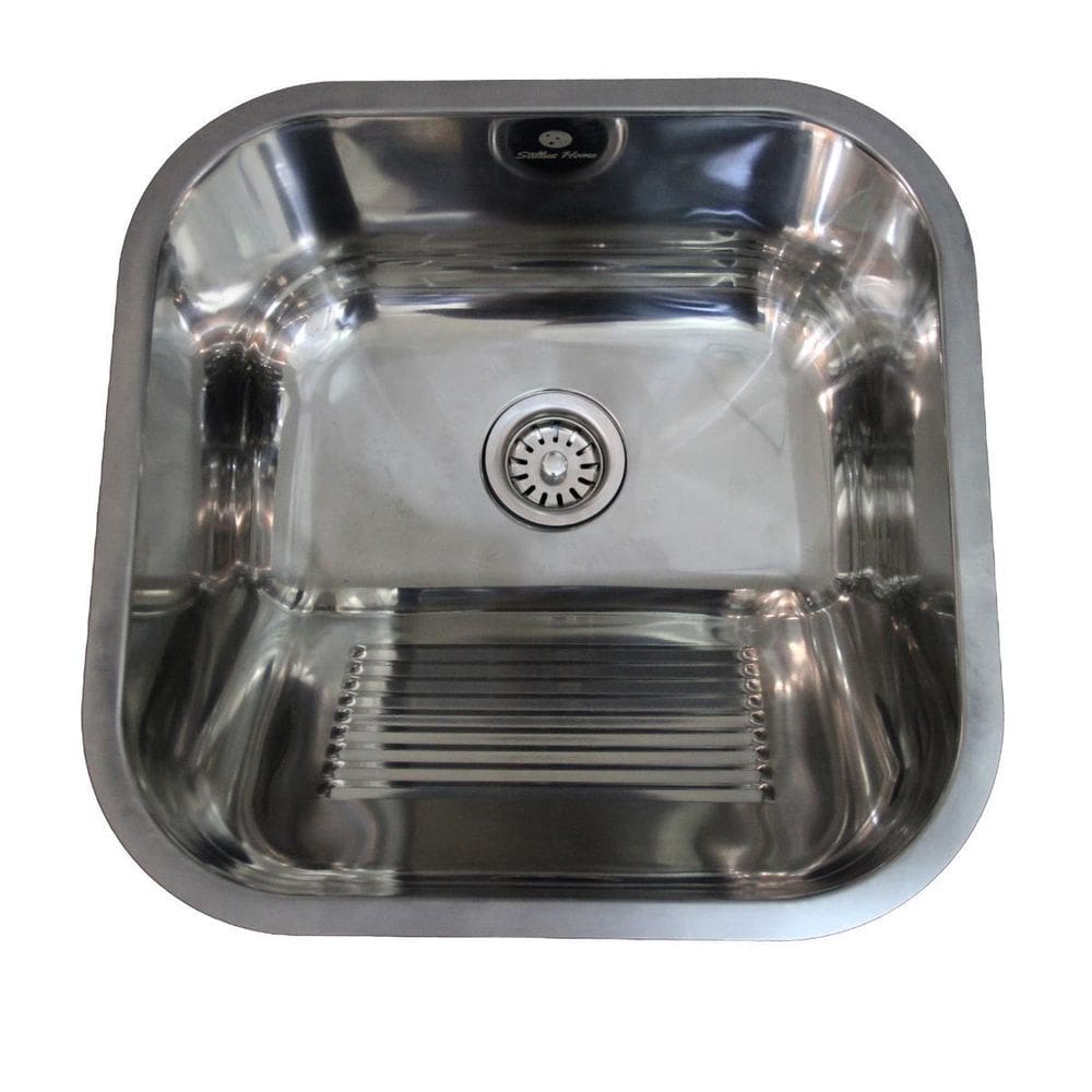 Tanque Lavanderia Polido 44X44 Aço Inoxidavel 304 Premium