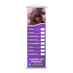 Banner Cabeleireiro Salão De Beleza Tratamentos 100X30Cm