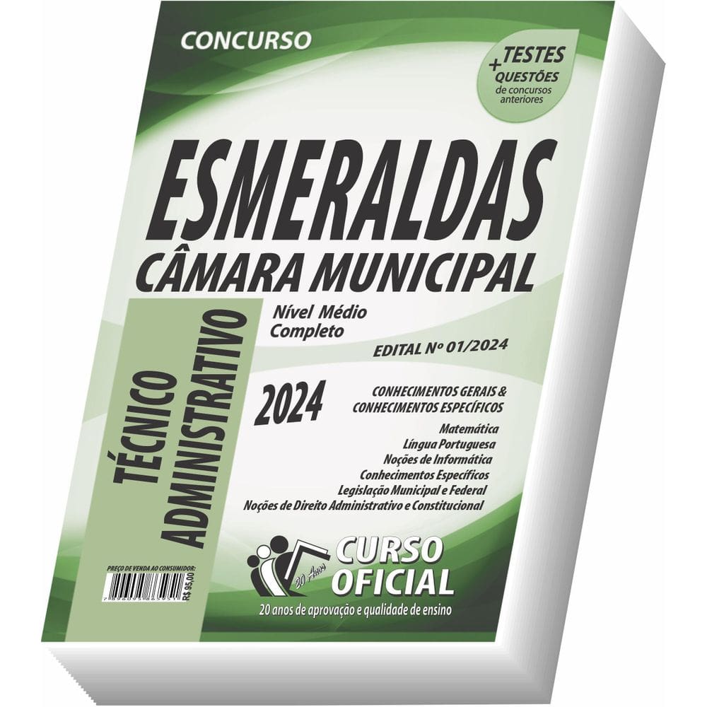 Apostila Câmara De Esmeraldas - Mg - Técnico Administrativo
