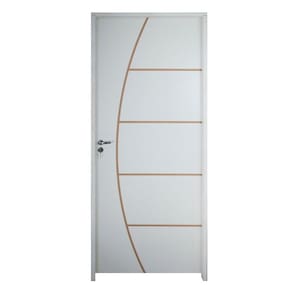 Porta Belissima 6 Prime Batente 09 Cm Fechadura Stilo Wc 72 X 2,10 Lado Direito Branco