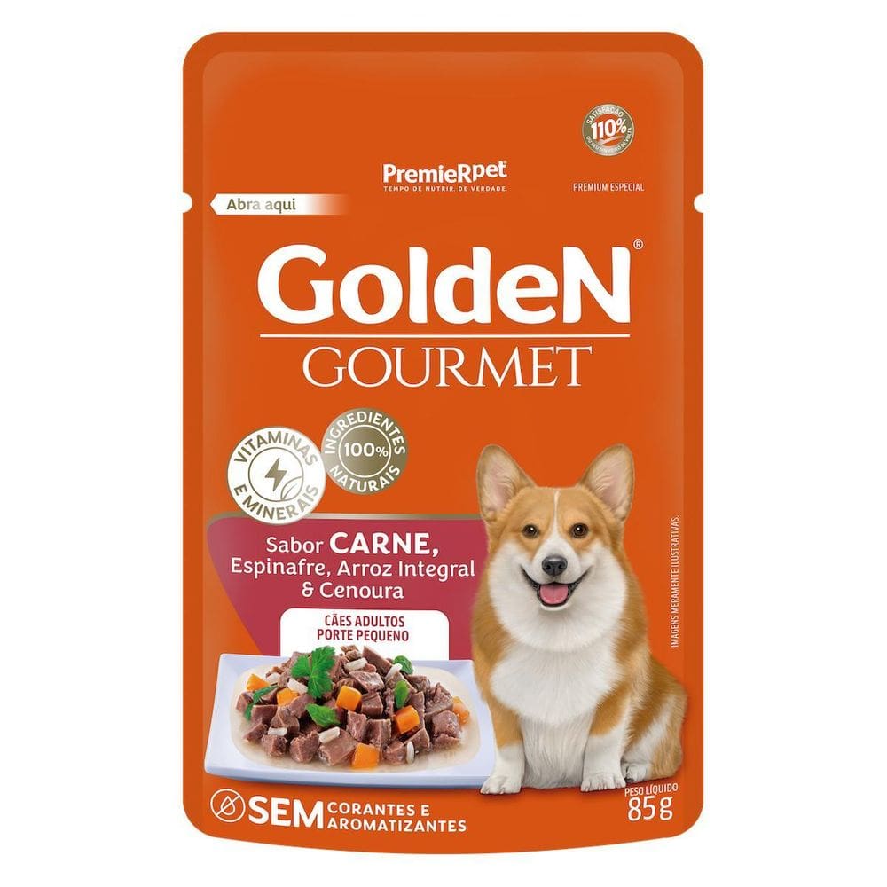 Golden Gourmet Caes Adultos Pequeno Porte Carne 85G