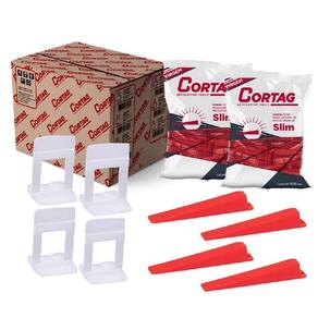 1000 Espaçador Nivelador 1,5Mm Slim + 200 Cunhas Slim Cortag