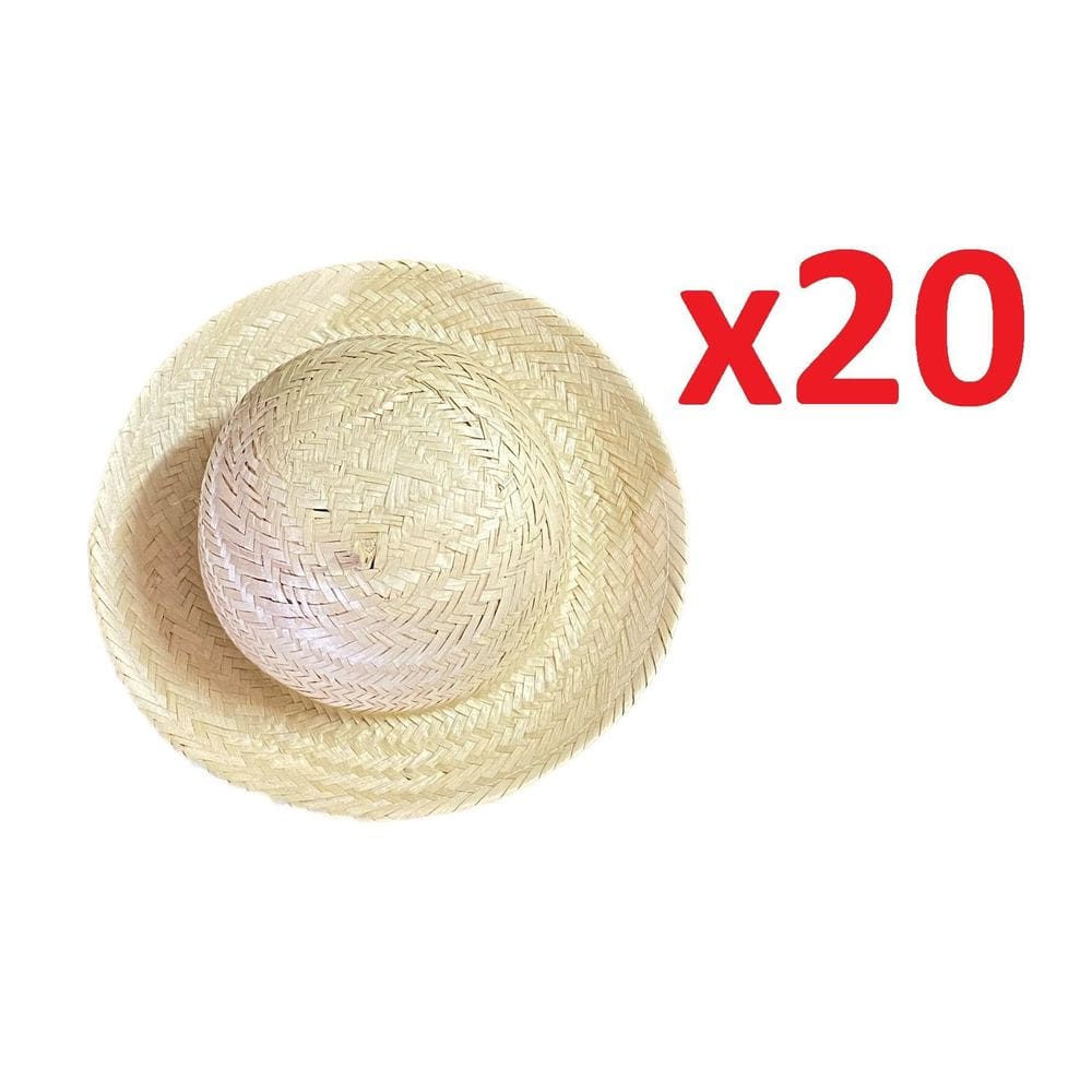 20 Un Mini Chapéu Palha Decoração Festa Junina 25,5Cm