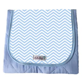 Trocador Portátil De Bolsa Baby Dobrável -Chevron Azul