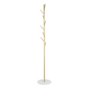 Cabideiro Dourado 8 Hastes Com Base Em Mármore 170X32X32Cm