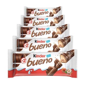 Chocolate, 5 Pacotes De 43G Kinder Bueno