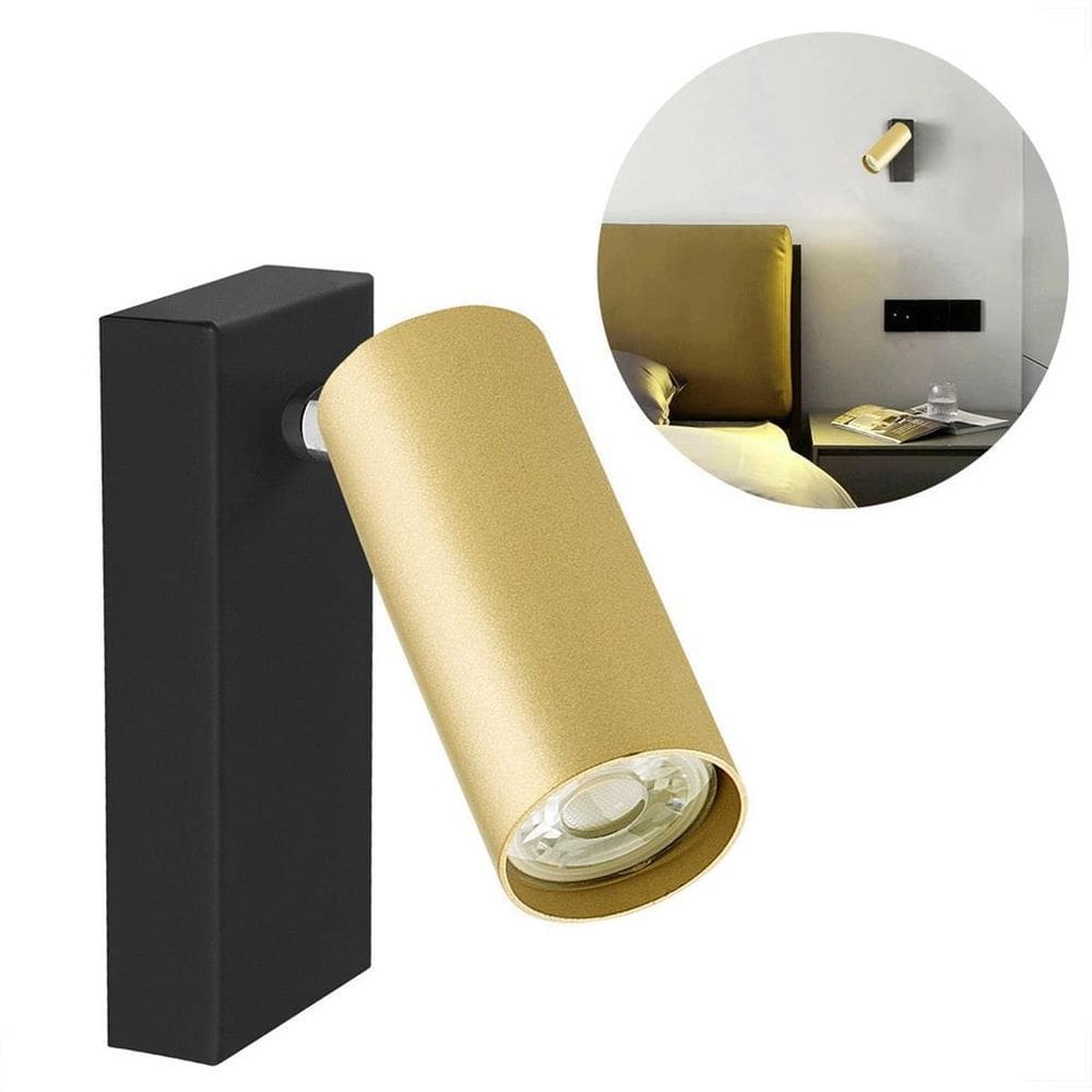 Kit 3 Arandela Spot Leitura Direcionável Dourada Quarto