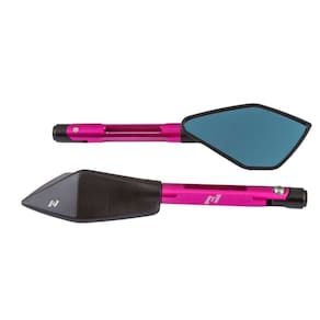 Retrovisor Esportivo Tipo Rizoma Rosa 100% Metal Universal