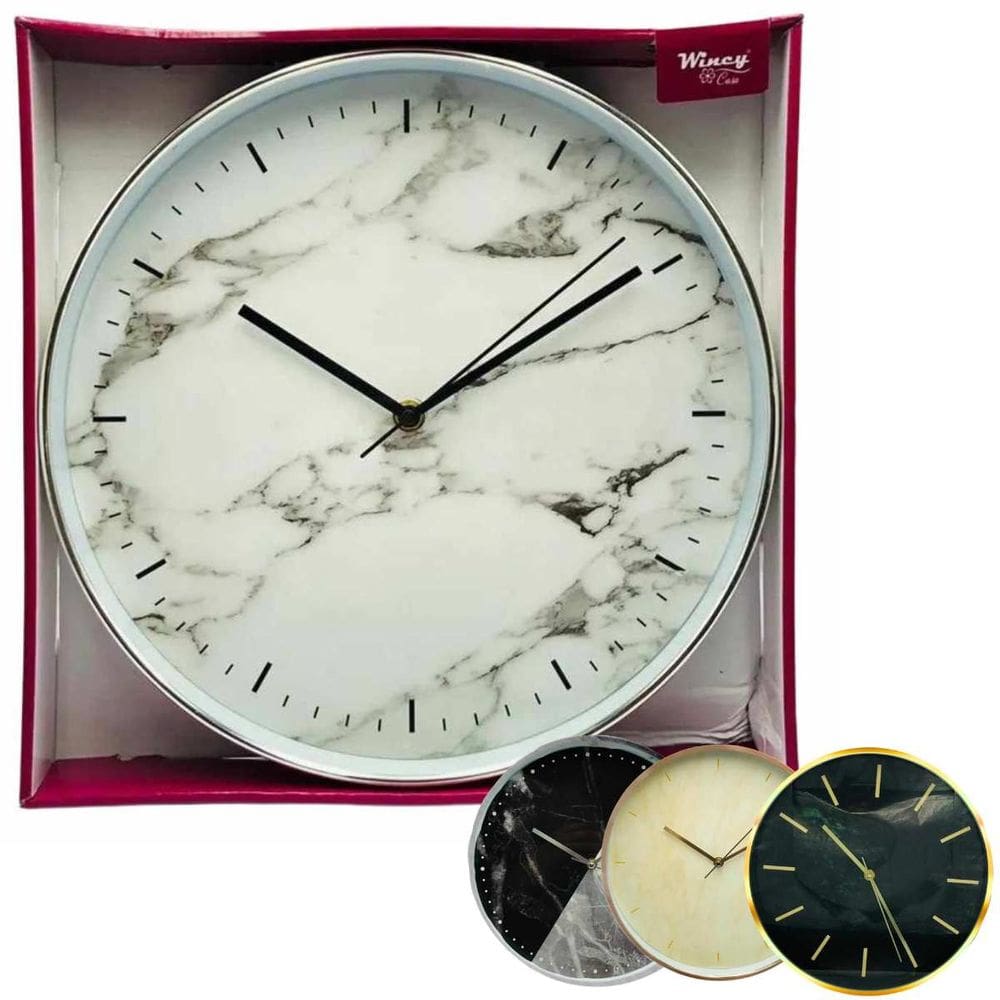 Relógio de Parede Wincy Decorativo Sala Cozinha Escritório Casa Silencioso Redondo Prata Dourado Rose Gold PDA02069