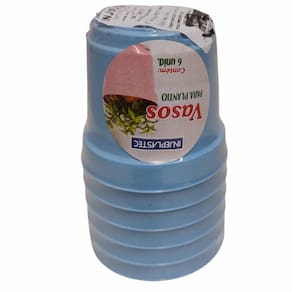 6X Vasos Plantio P6 (100ml) Azul INJEPLASTEC