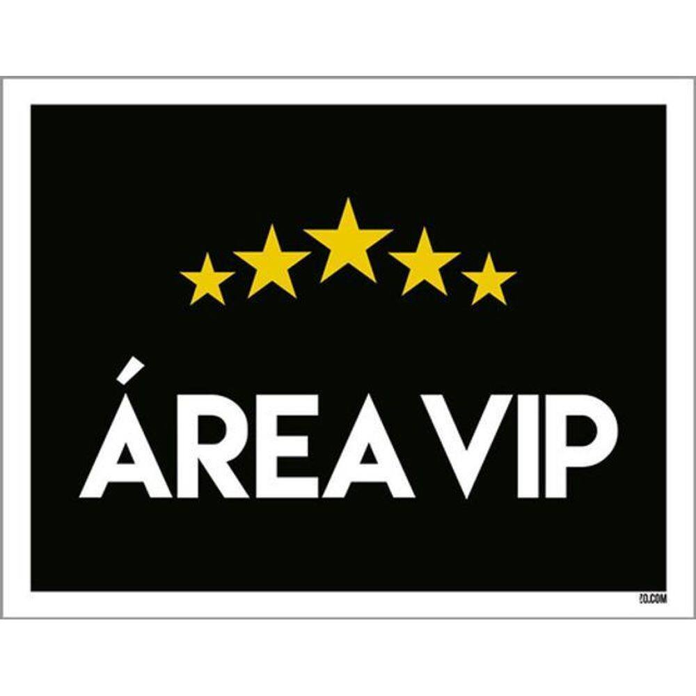 Kit 10 Placas Área Vip 36X46