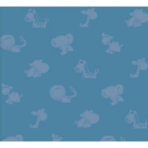 Papel de Parede Safari Friends Infantil Azul SF6226