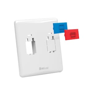 Placa Para Conector Keystone Enerbras 2 Furos Caixa 3 X 3