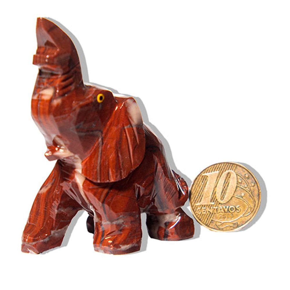 Elefante Esculpido Artesanato em Pedra Dolomita Aprox 6cm