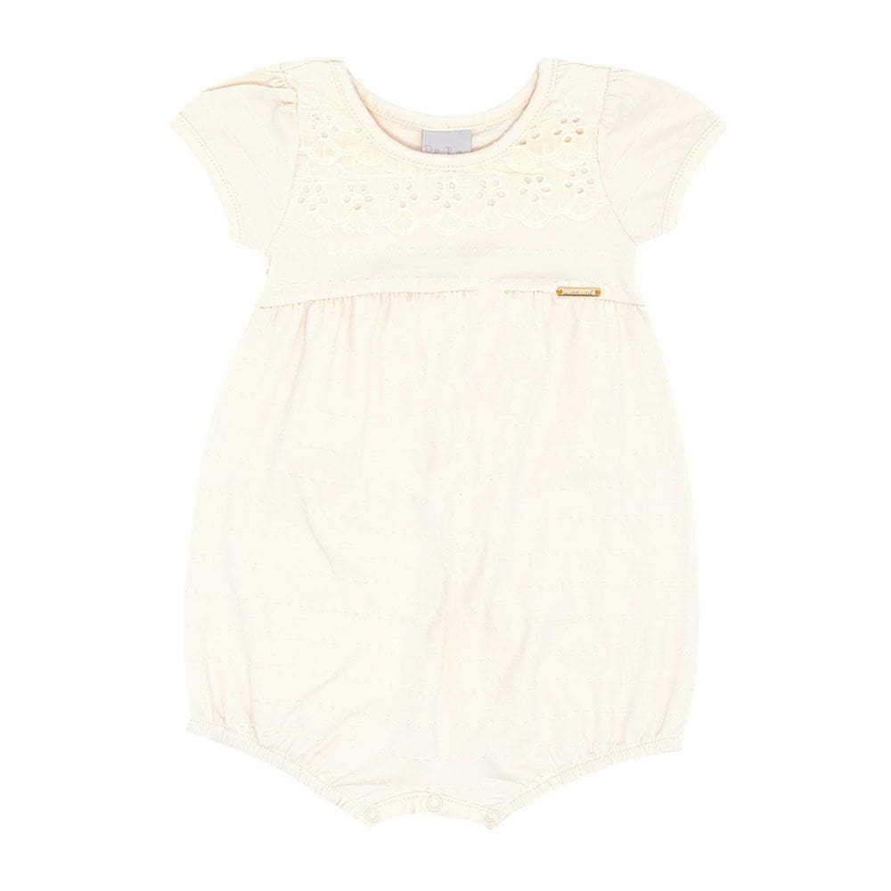 Macacao Bebê Menina - Off White - 50508-1271