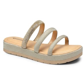 Tamanco Flatform Mississipi MB811 Feminino - Dourado