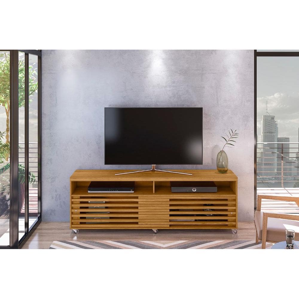 Painel Frizz Cross para TV de até 65 polegadas - Cumaru - Madetec
