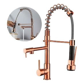 Torneira Gourmet De Cozinha Monocomando Aço Inox 2 Saídas Rose Brinovar