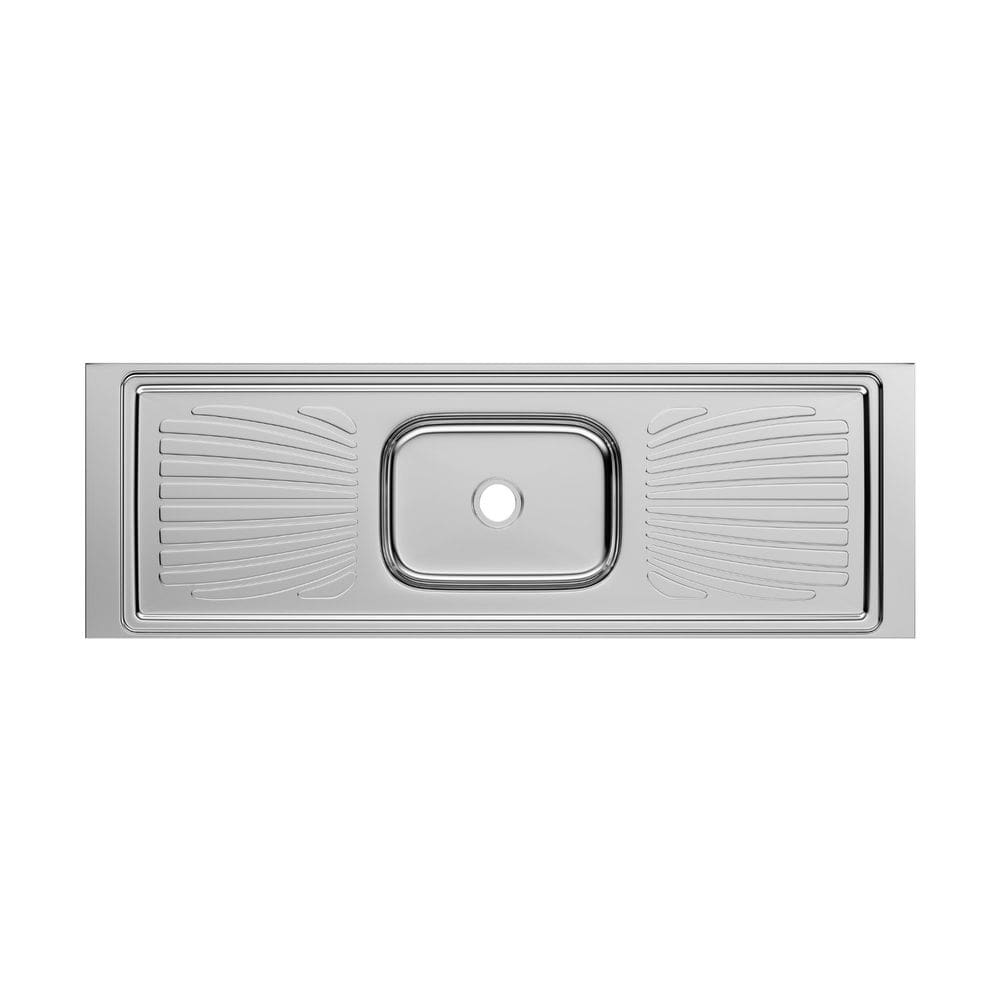 Pia Monobloco Inox Concretada 1,60m Aço Inox