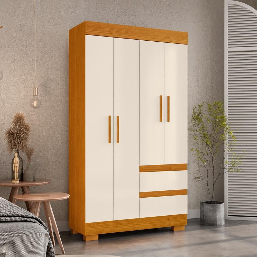 Guarda-Roupa De Solteiro Argentina 4 Portas Linhamobília