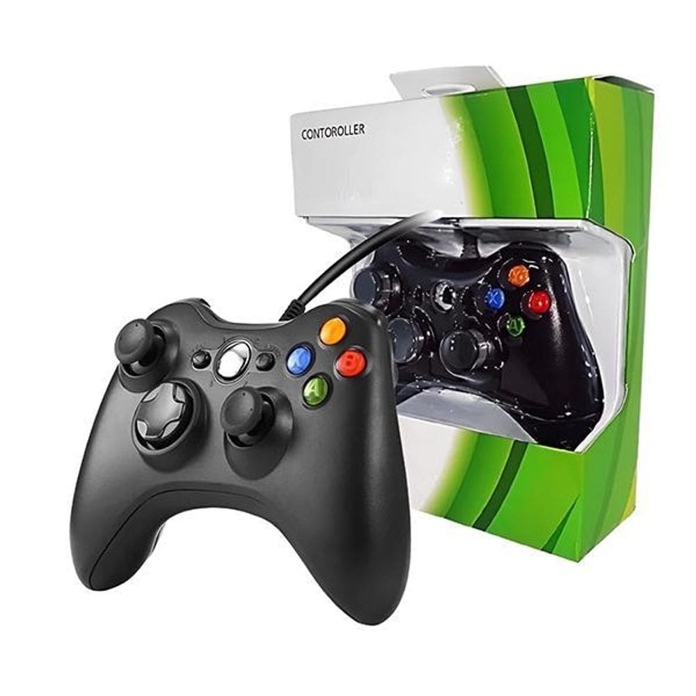 Controle Joystick Com Fio Xbox 360 Pc Notebook E Celular