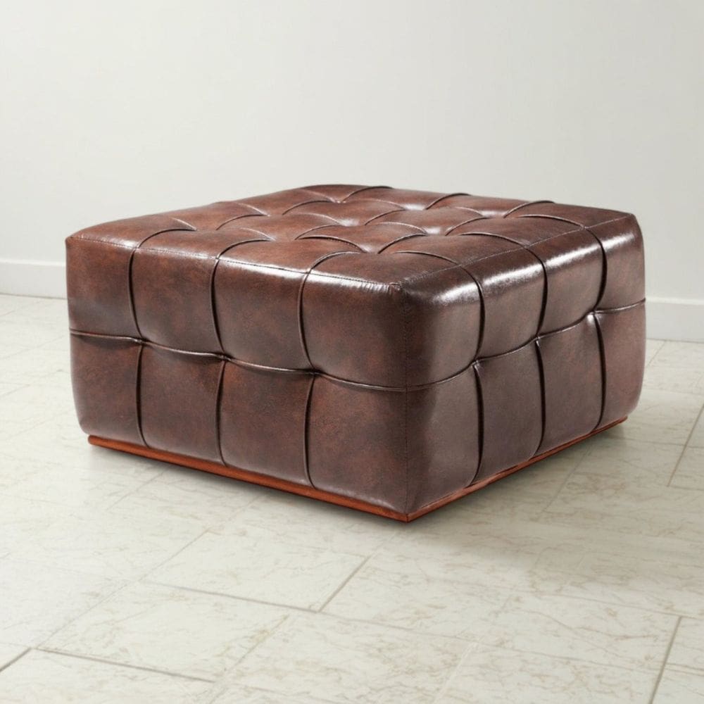 Puff Decorativo para Sala de Estar San Paollo Marrom café