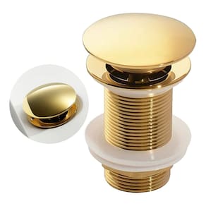 Válvula Click Luxo Inox Dourada Cuba Banheiro 7/8 Brinovar