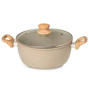 Panela Caçarola Cerâmica Marble 7,5L 30Cm Cinza Dust Oster