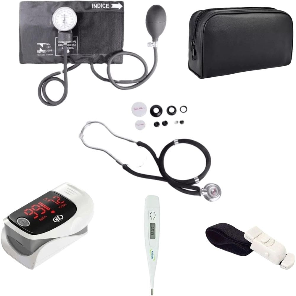 Kit Enfermagem Acadêmico Com Estojo Completo - Premium