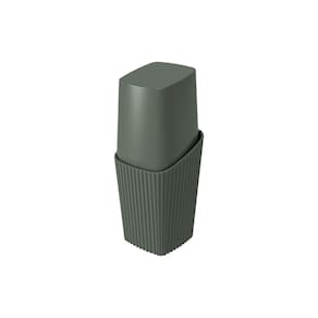 Porta Escovas de Dentes com Tampa New Square Flora Verde Coz