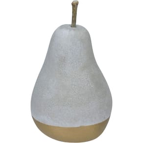 Adorno Decorativo Enfeite Casa Home&co Pera Cimento 16x9x9cm Cinza