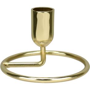 Castiçal Porta Vela Decorativo Home&co Metal 6x10x10cm Dourado