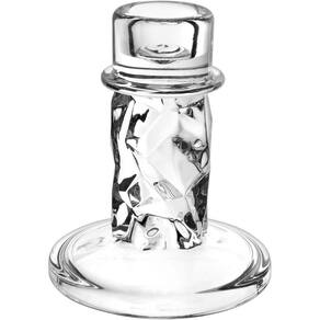 Castiçal Porta Vela Home&co Vidro 9x8x8cm Transparente