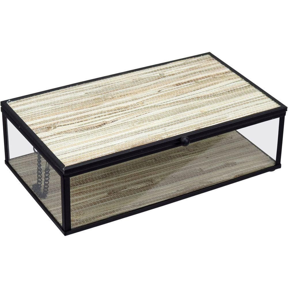 Porta Joias Decorativo Enfeite Organizador Home&co Vidro 6x12x21cm Bege