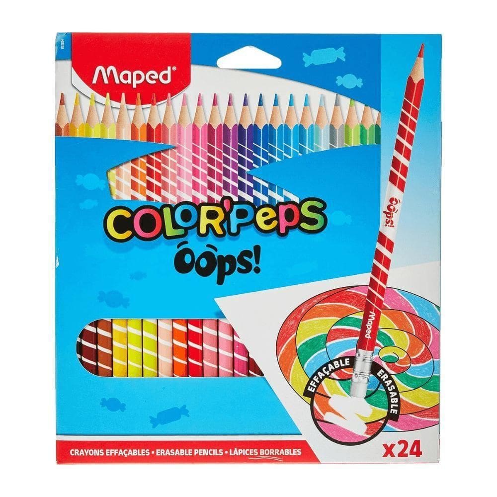 Lápis De Cor Color Peps Apagavel 24 Cores Maped