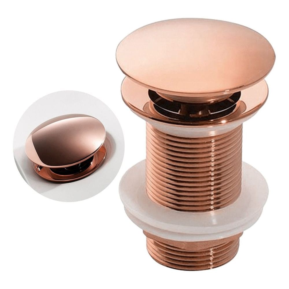 Válvula Click Luxo Inox Rose Cuba Banheiro 7/8 Brinovar