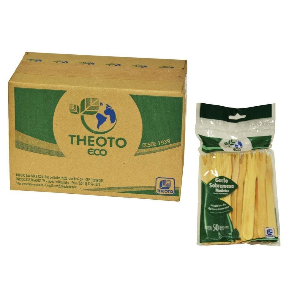 Garfo De Madeira Para Pizza Embalado  1Cx