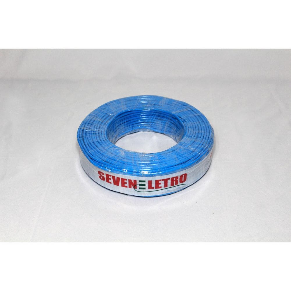 Fio Elétrico Antichamas Flexível 6mm 100m Azul - Seven