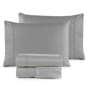 Roupa De Cama Solteiro Suavit 400 Fios 03 Peças - Cinza