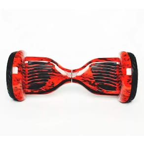 Hoverboard Skate Elétrico 10 Polegadas Vermelho Fogo Led Bluetooth Brinovar
