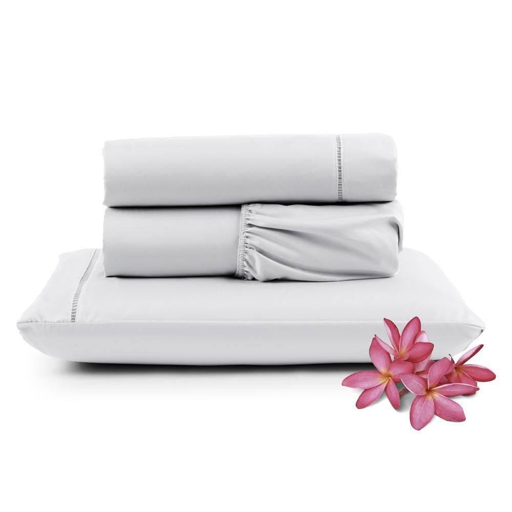 Jogo Cama Lençol Unique Solteiro 400 Fios - Branco