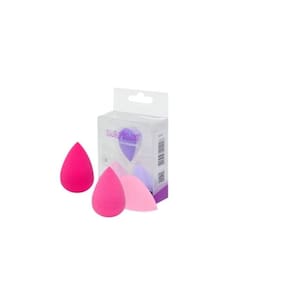 Kit 3 mini esponjas fofas e macias para maquiagem Macrilan EJ1-31 aplicação de corretivos, bases, iluminadores e blushes