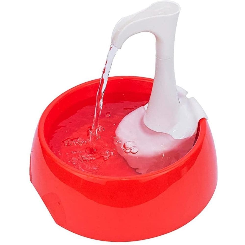 Bebedouro Fonte Para Cães E Gatos 1,2L Usb Bivolt Vermelho