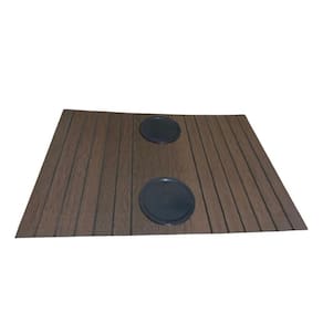 Kit 10 Esteira Flexível Porta Copos Braço Sofá Cor Café
